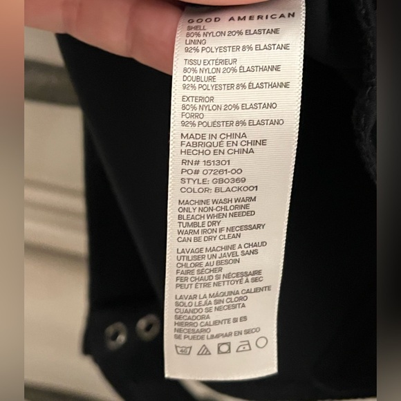 Good American Black Bodysuit - Size 2 - Picture 4 of 4